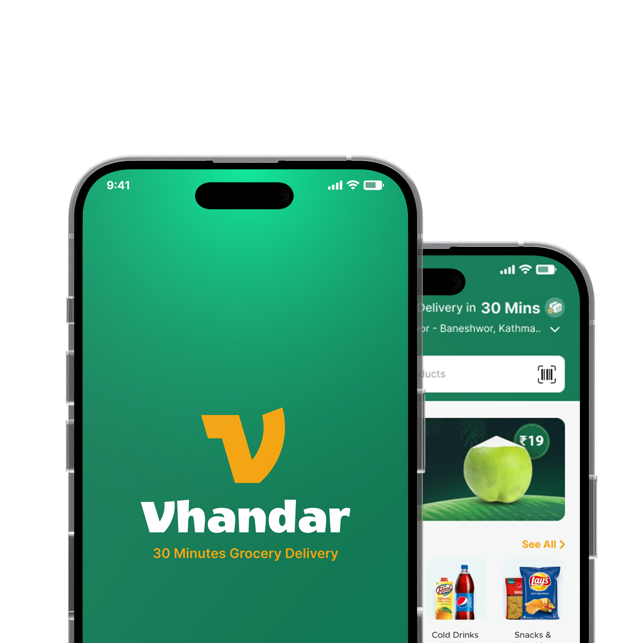 Download the Vhandar app for convenient shopping